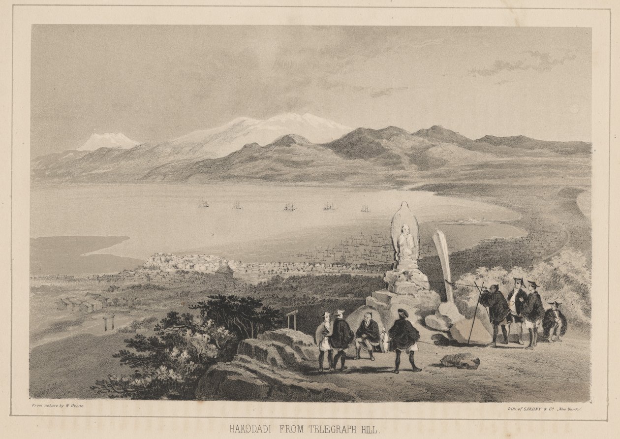 Hakodadi z Telegraph Hill, 1855 od Wilhelm Joseph Heine