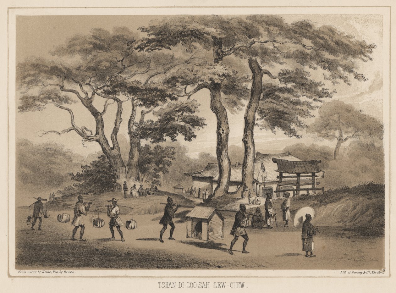 Tashan-di-sioo-co, Lev Chiu, 1855 (litografie) od Wilhelm Joseph Heine