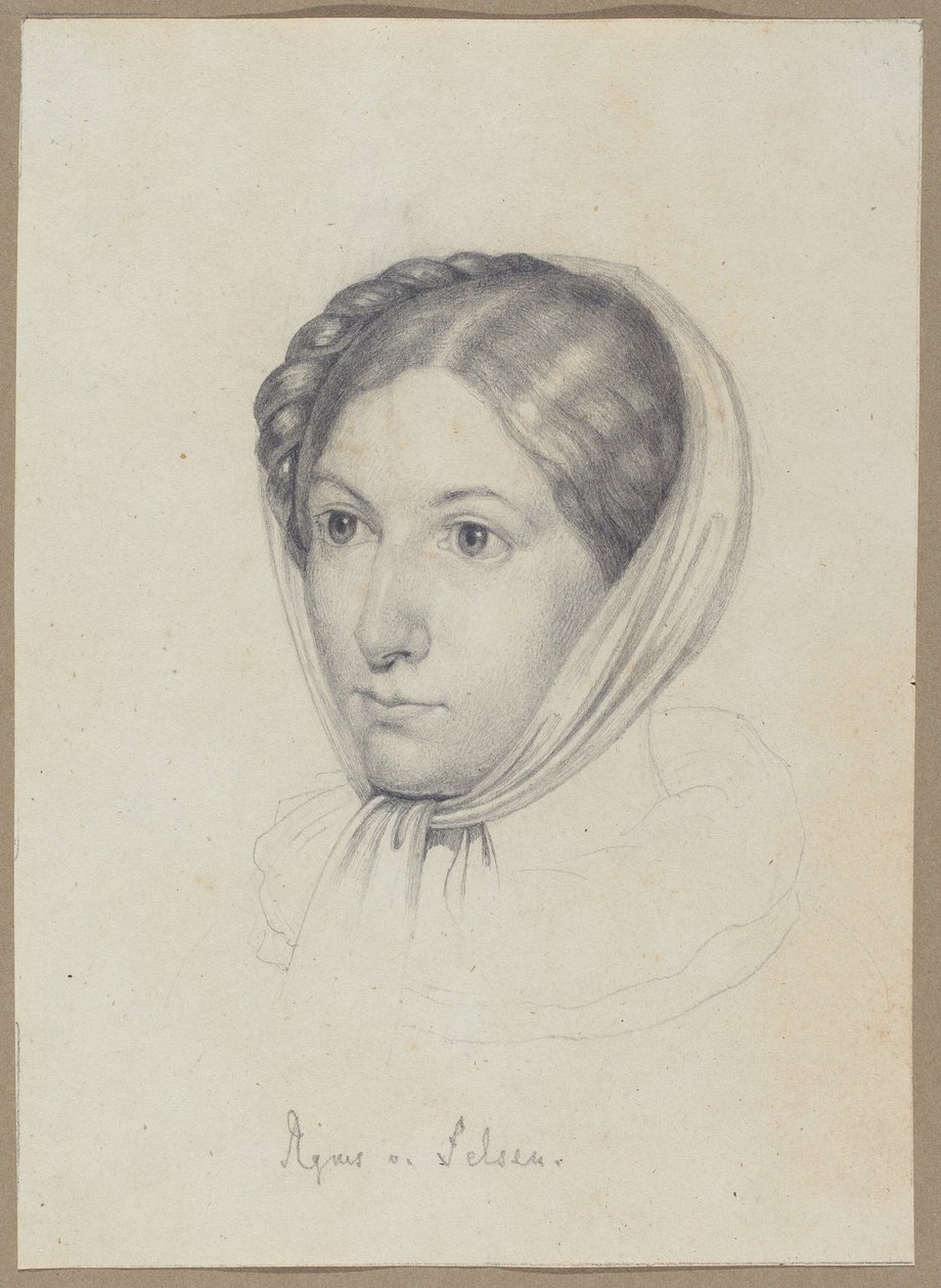 Agnes von Felsen, asi 1822 (grafit) od Wilhelm Kügelgen