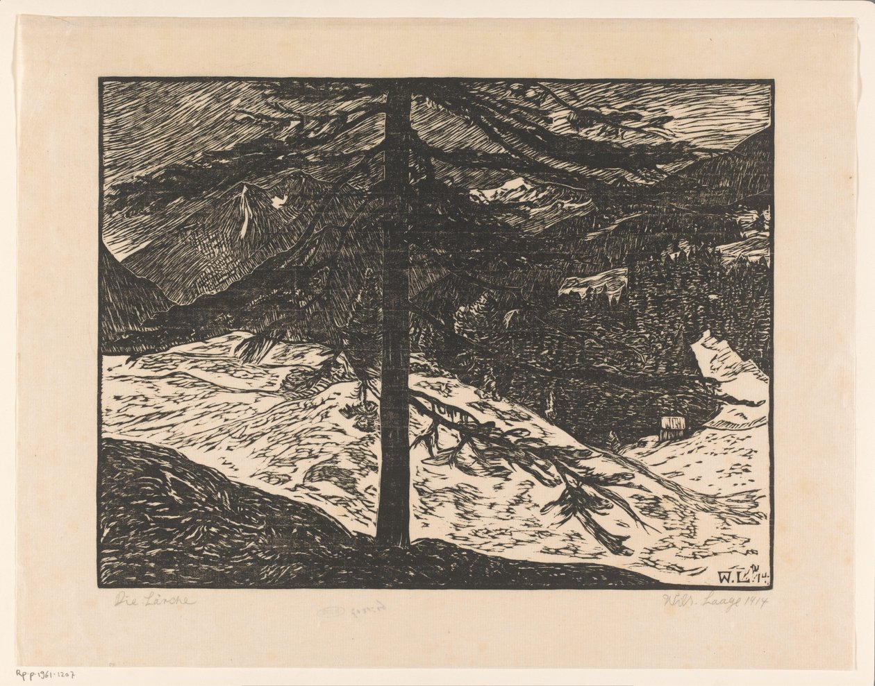 The Larch (původní název na objektu) od Wilhelm Laage (signed by artist)