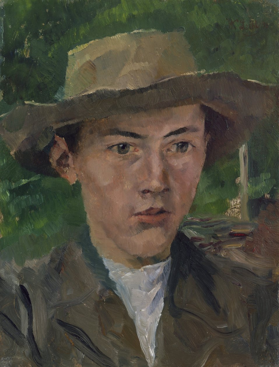 chlapecká hlava od Wilhelm Maria Hubertus Leibl