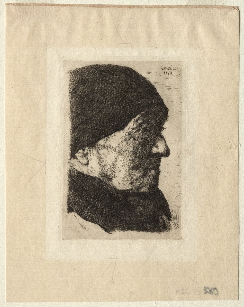 Hlava rolníka od Wilhelm Maria Hubertus Leibl