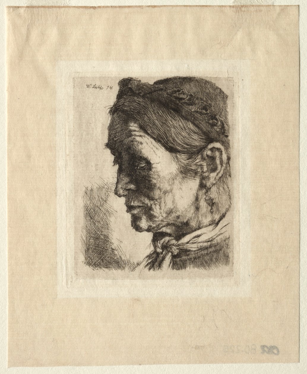 Hlava selské ženy, 1874. od Wilhelm Maria Hubertus Leibl