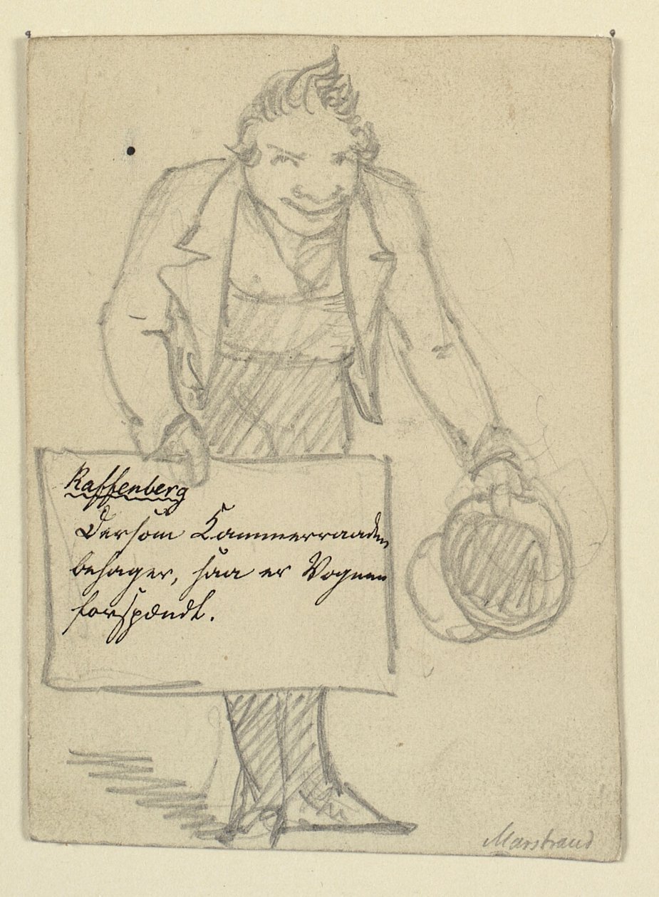 Sklánějící se kočí. Pozvánka (na Raffenberga) od Wilhelm Marstrand