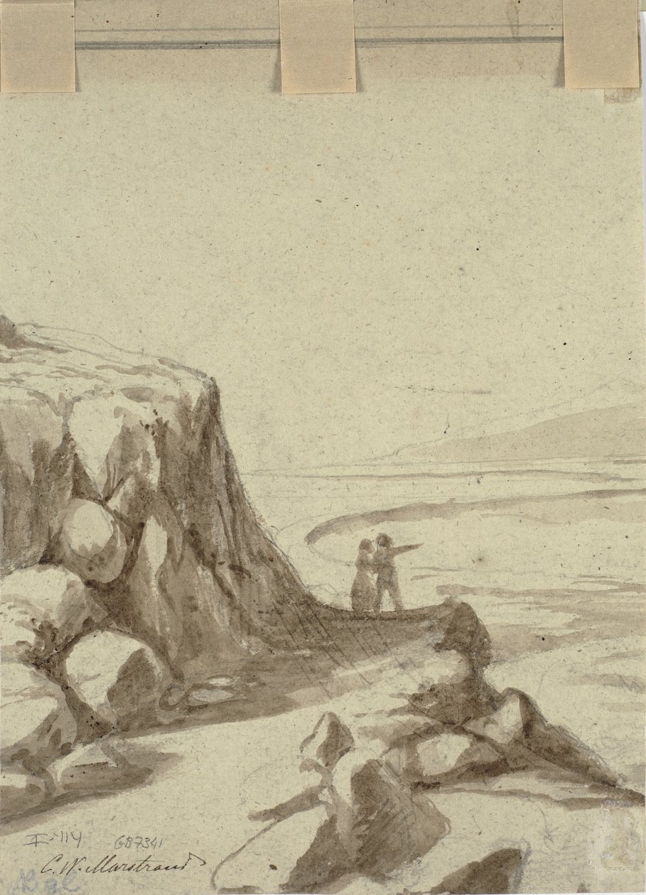 Scéna obchodu od Wilhelm Marstrand