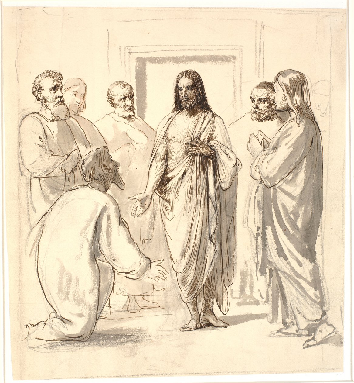 Kristus a nevěřící Tomáš od Wilhelm Marstrand