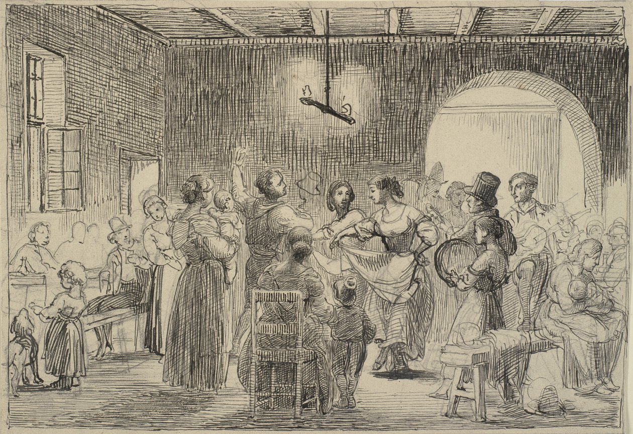 V i a osteri od Wilhelm Marstrand