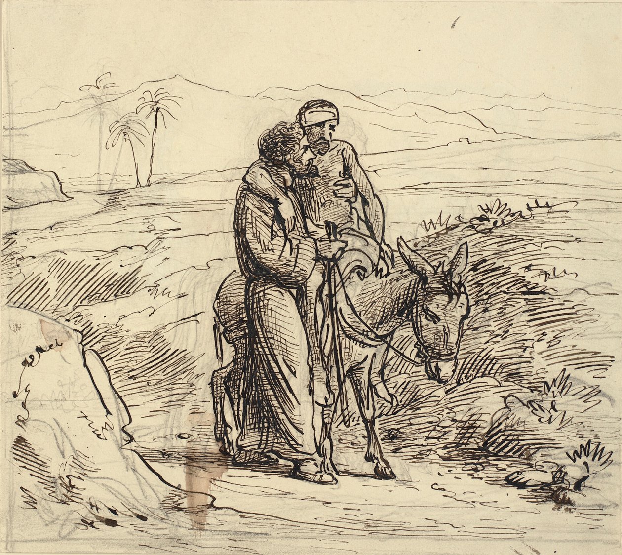 Milosrdný Samaritán doprovází raněné od Wilhelm Marstrand