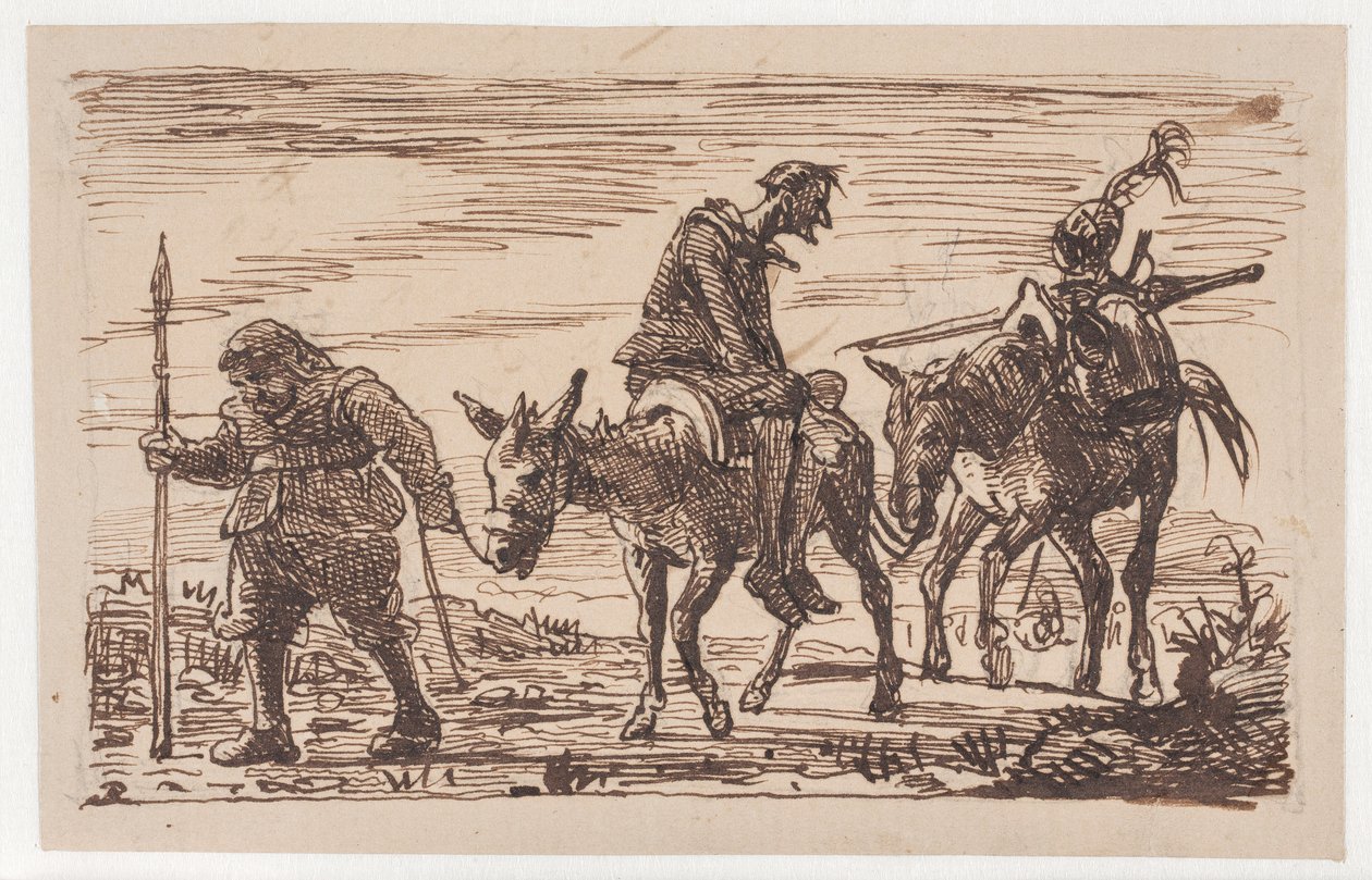 Potlučený Don Quijote je odvezen domů od Wilhelm Marstrand