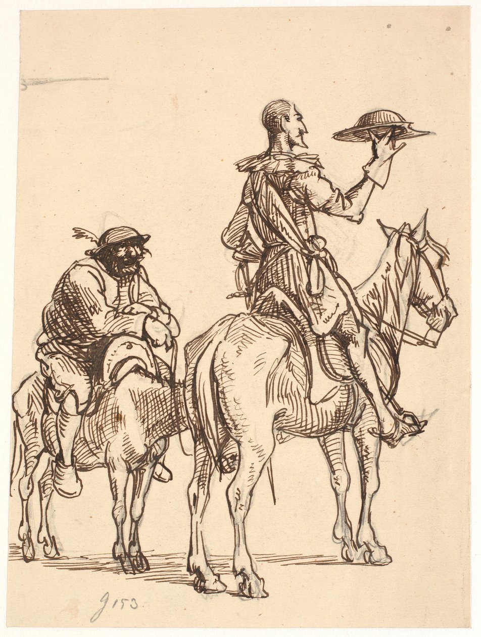 Don Quijote zvažuje svou helmu od Wilhelm Marstrand