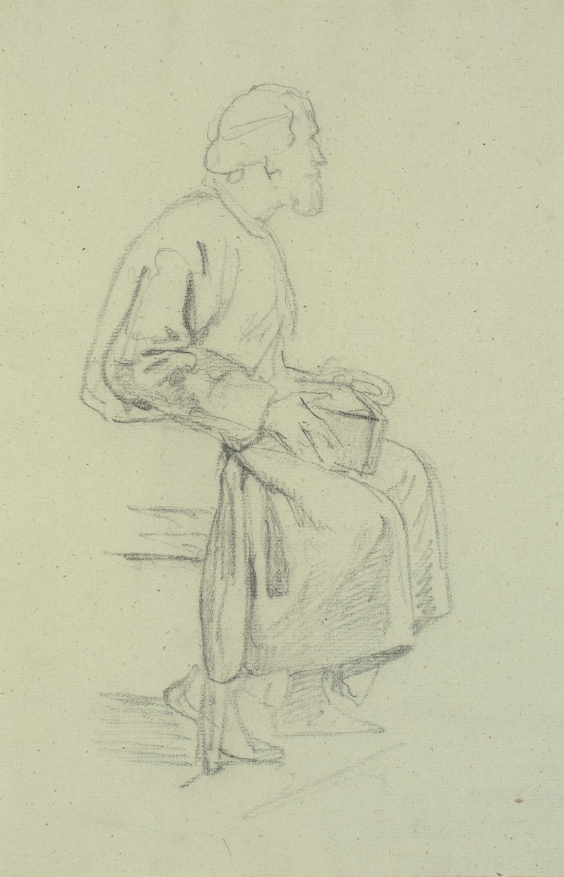 Figurové studie. Sedící starý muž od Wilhelm Marstrand