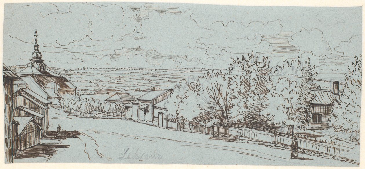 Venkovská cesta do kostela Leksand, Dalarne od Wilhelm Marstrand