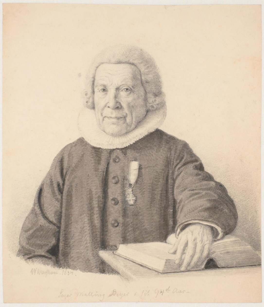 Pastor "Seyer Malling Beyer i sit 94de Aar" od Wilhelm Marstrand