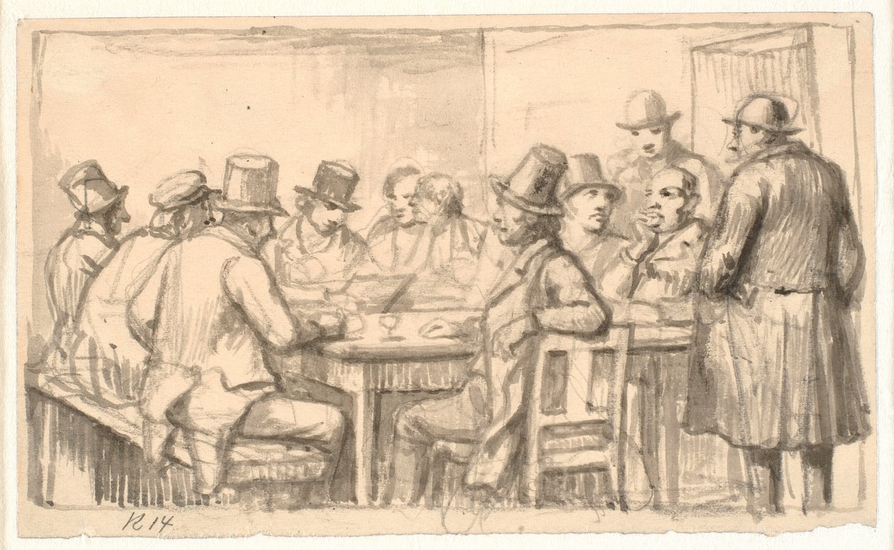 Politici v hospodě od Wilhelm Marstrand