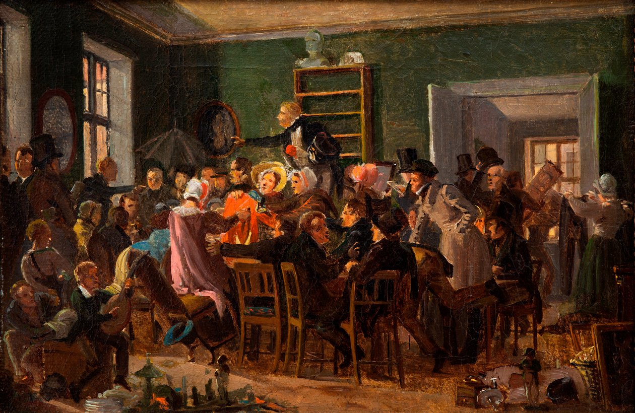 Scéna z aukce od Wilhelm Marstrand