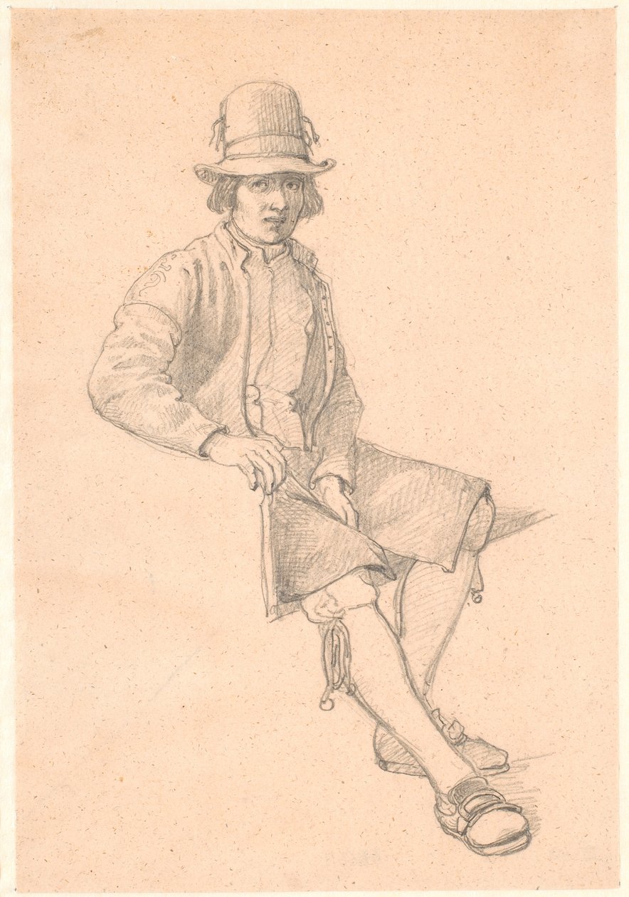 Sedící mladý muž z údolí od Wilhelm Marstrand