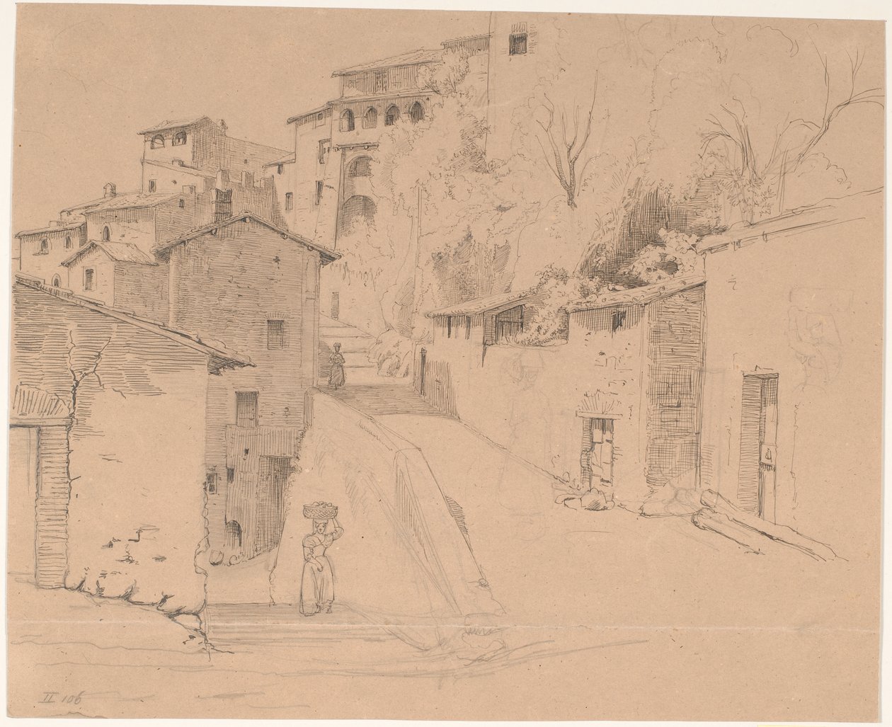 Via Piave med La Porta Su a Olevano Romano od Wilhelm Marstrand