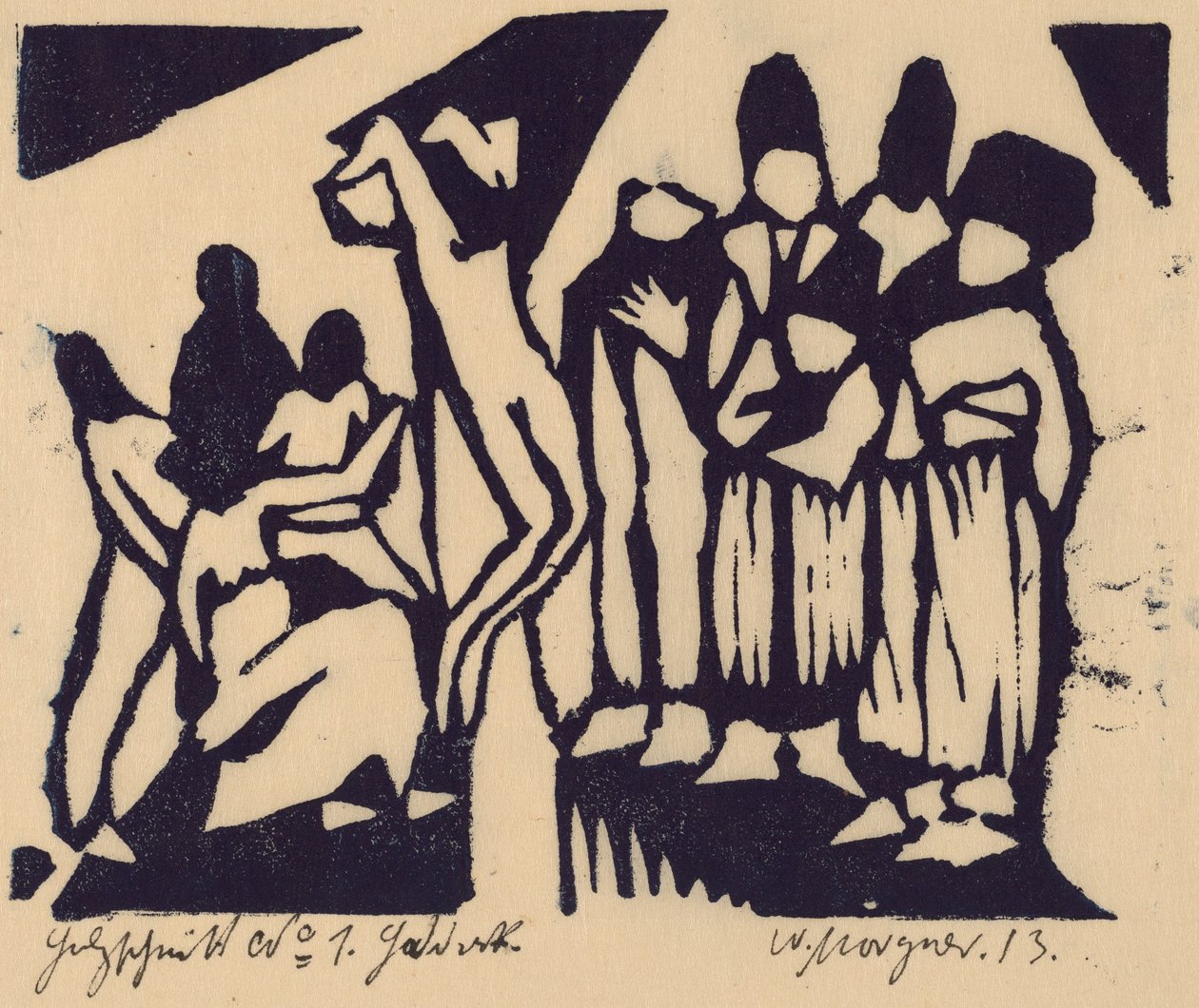 Ukřižování I od Wilhelm Morgner