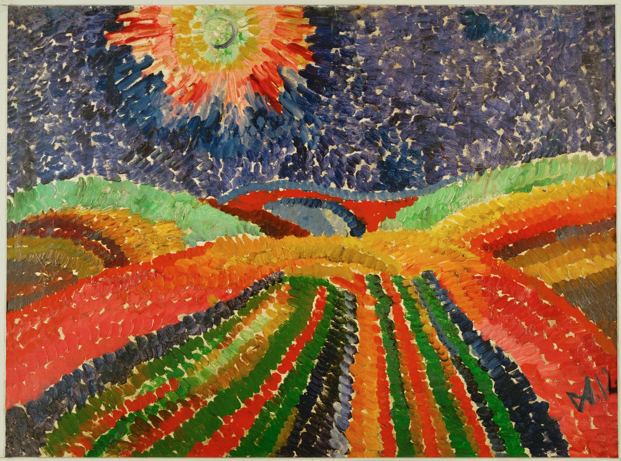 Cesta přes pole od Wilhelm Morgner