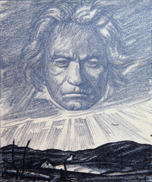 Pocta géniovi Beethovena, ilustrace z časopisu 