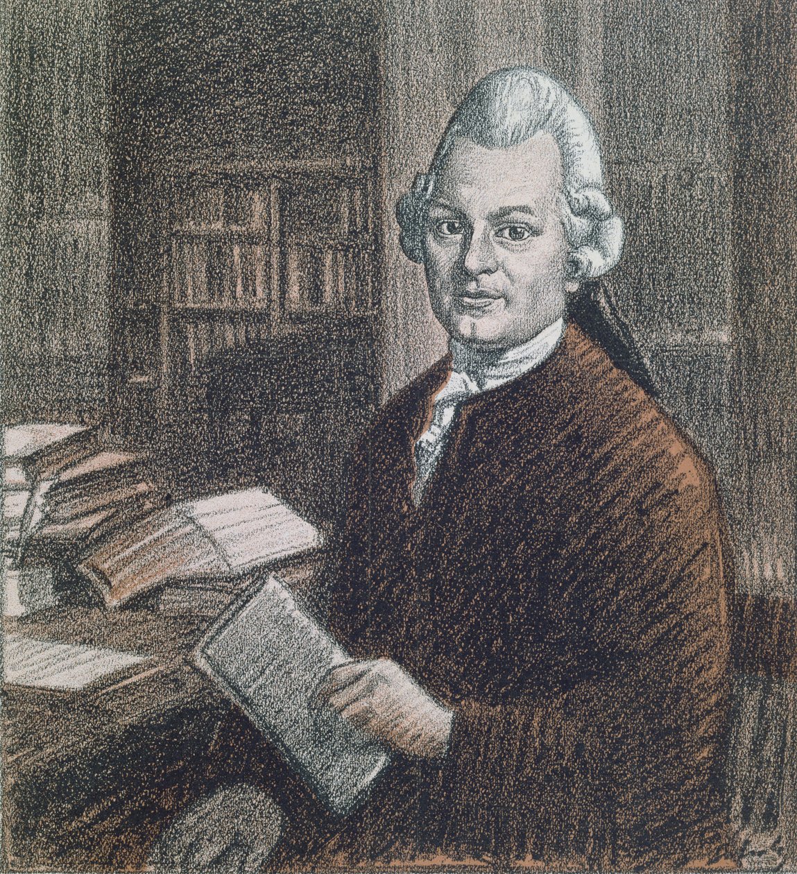 Portrét Gottholda Ephraima Lessinga (1729-81), ilustrace z časopisu 