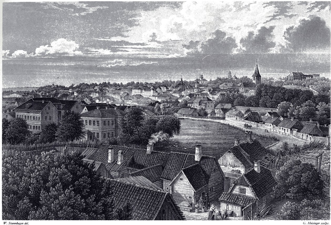 Pohled na Dorpat, c. 1850 od Wilhelm Siegfried Stavenhagen