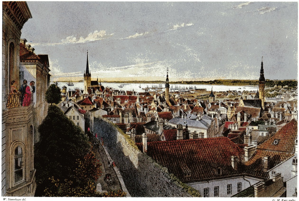 Pohled na Reval, cca 1855 od Wilhelm Siegfried Stavenhagen