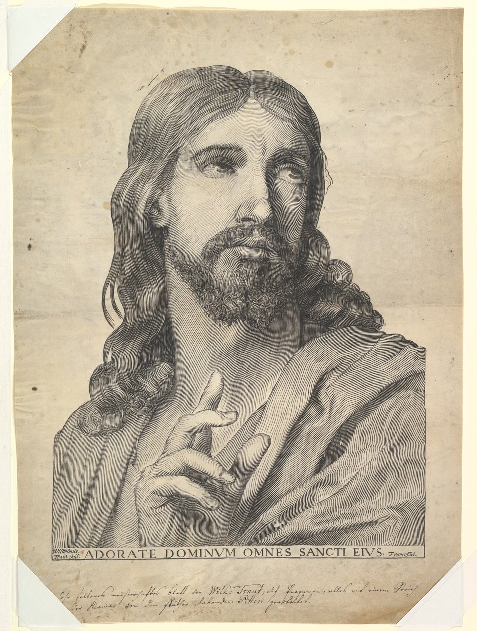 Busta Kristova požehnání, 17. století. od Wilhelm Traut