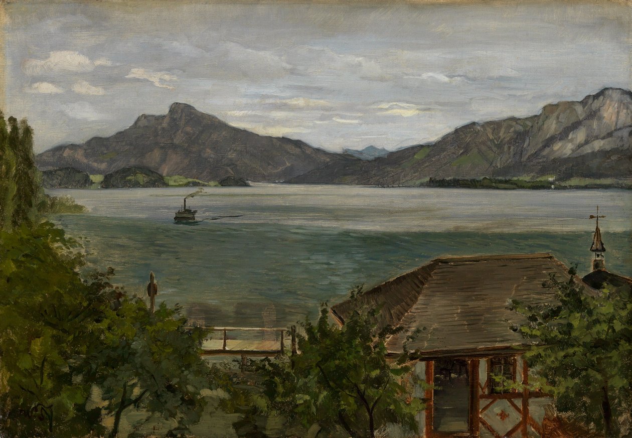 U jezera Mondsee od Wilhelm Trübner
