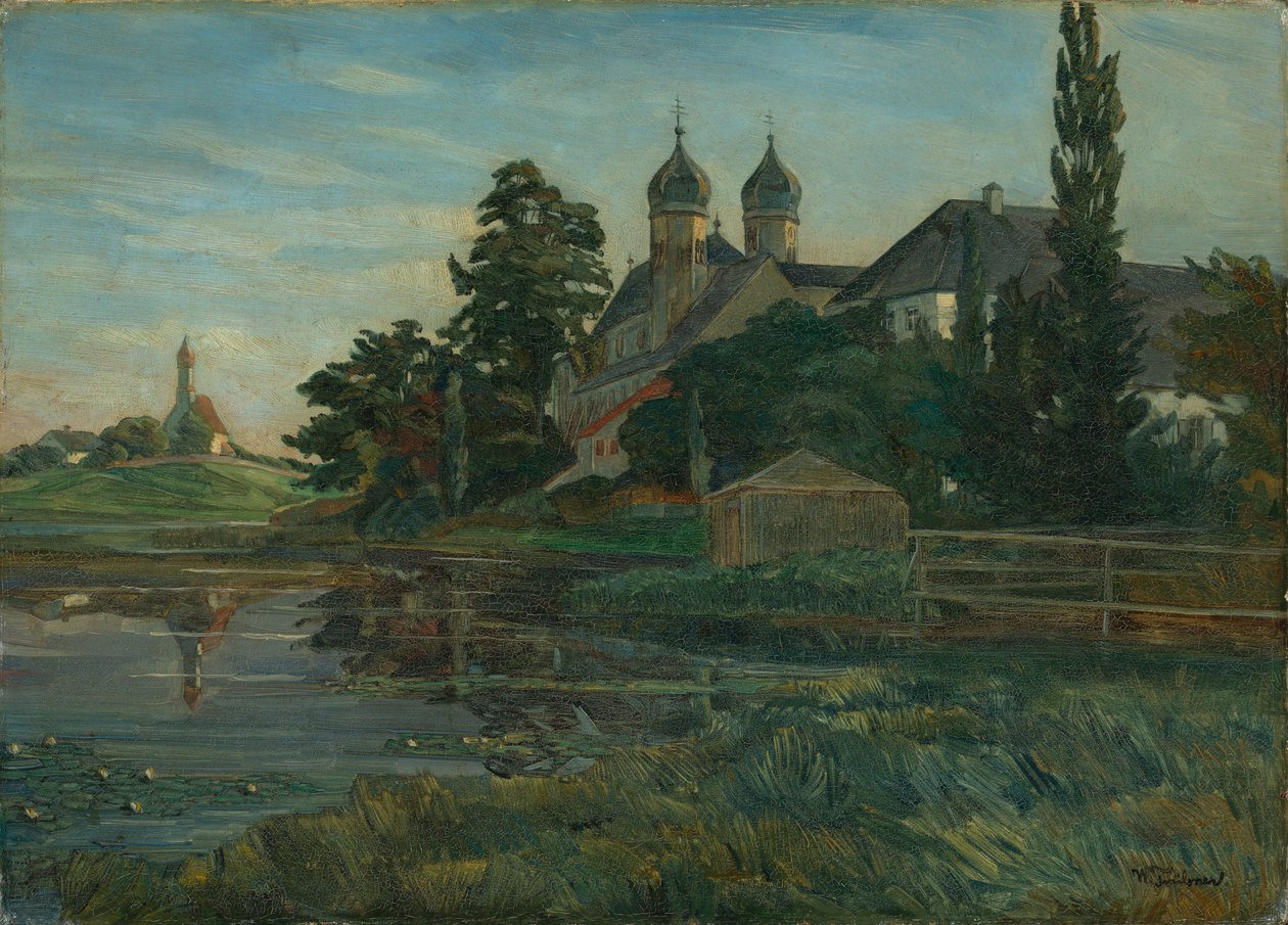 Pohled na klášter Seeon od Wilhelm Trübner