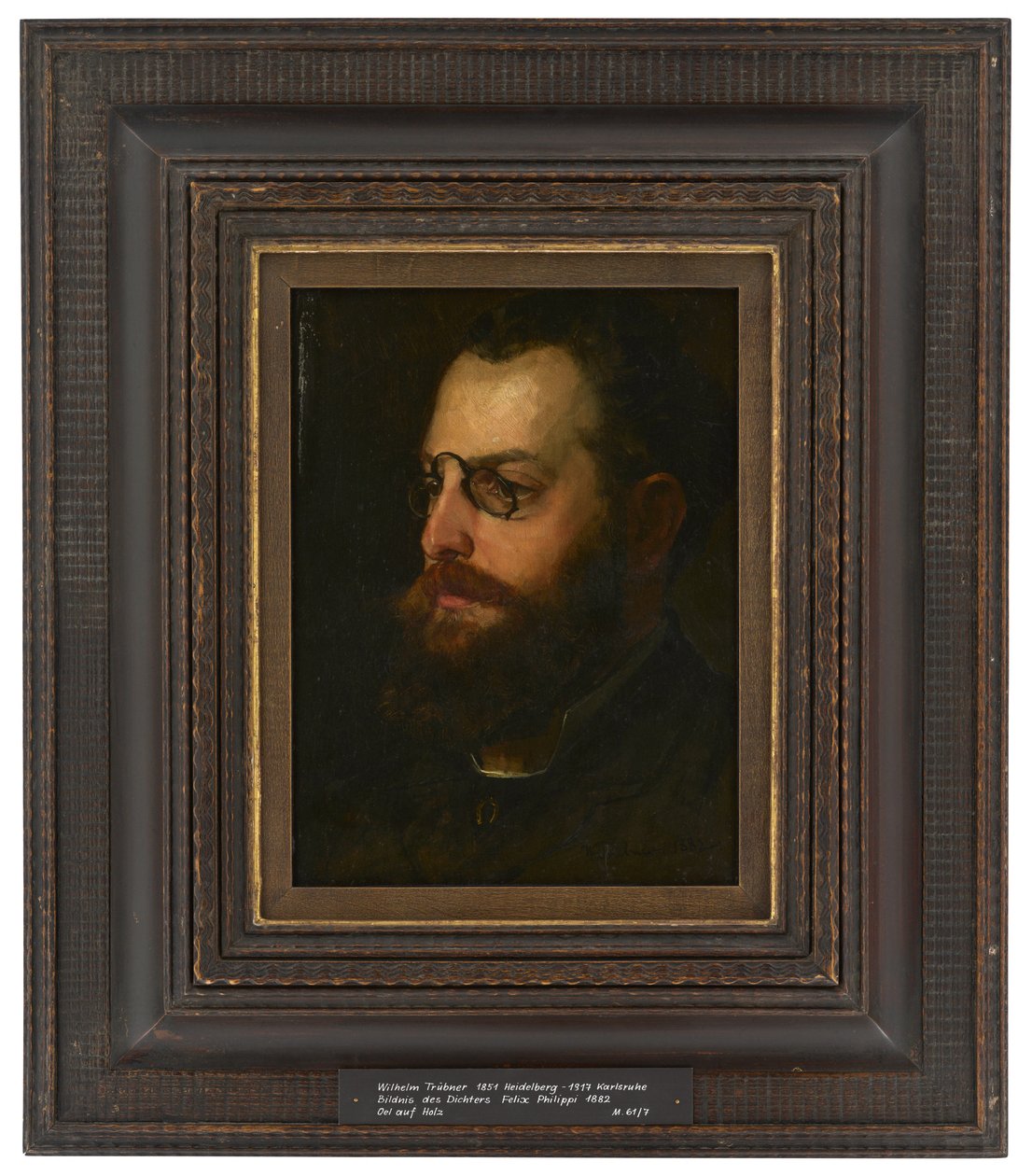 Portrét básníka Felixe Philippiho od Wilhelm Trübner