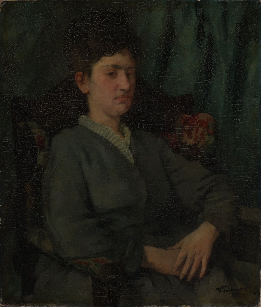 Portrét dámy v křesle od Wilhelm Trübner