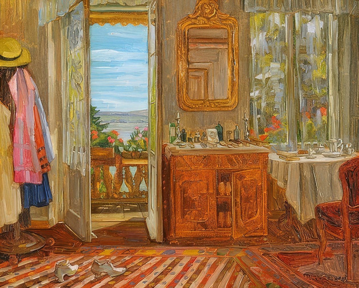 Interiér u Starnberger See. 1912 od Wilhelm Trübner