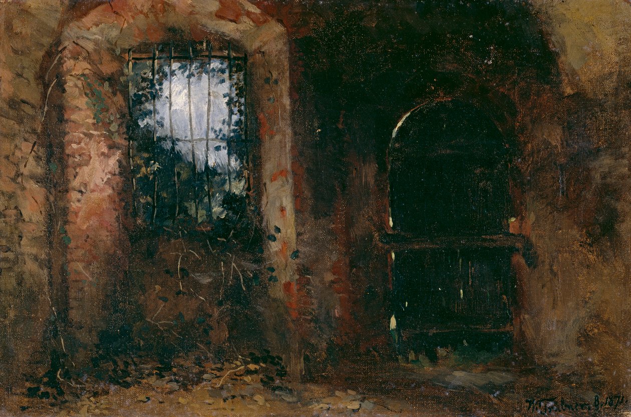 Sklepní okno na heidelberském zámku od Wilhelm Trübner