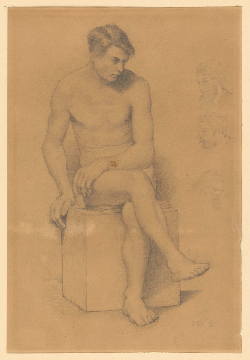 Mužský akt od Wilhelm Trübner