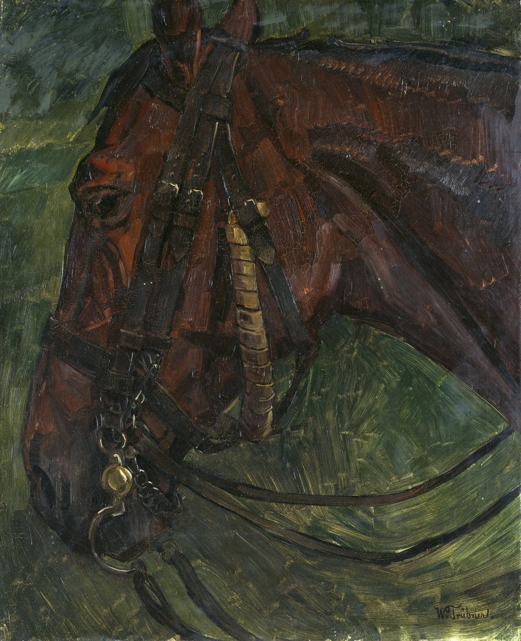 koňská hlava od Wilhelm Trübner