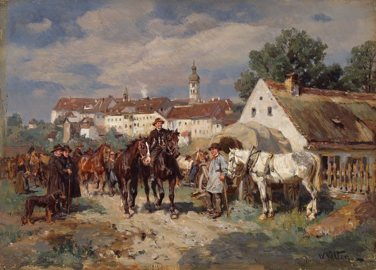 Koňská pouť (olej na plátně) od Wilhelm Velten