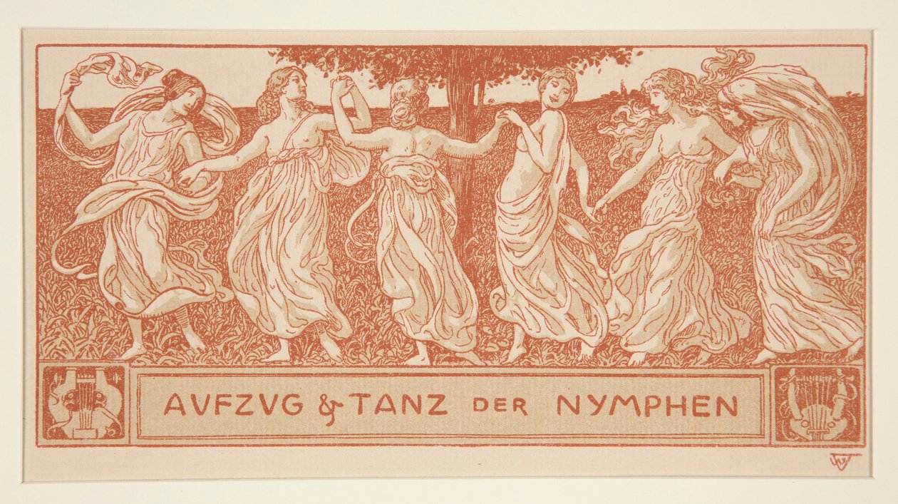 Průvod a tanec nymf od Wilhelm Volz