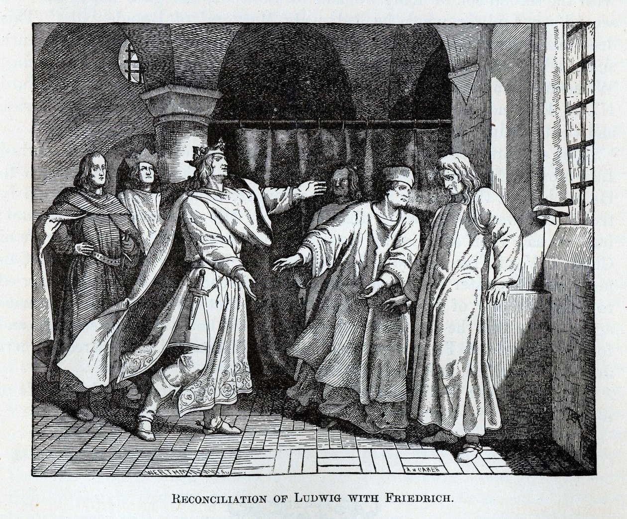 Smíření Ludwiga s Friedrichem, 1882 od Wilhelm Werthmann
