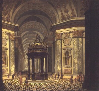 Interiér kostela od Wilhelm van Ehrenberg