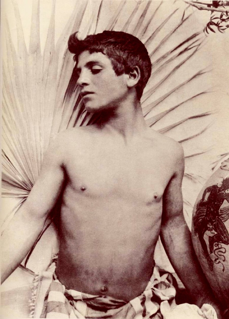 studie mužského aktu, kolem roku 1900 od Baron Wilhelm von Gloeden