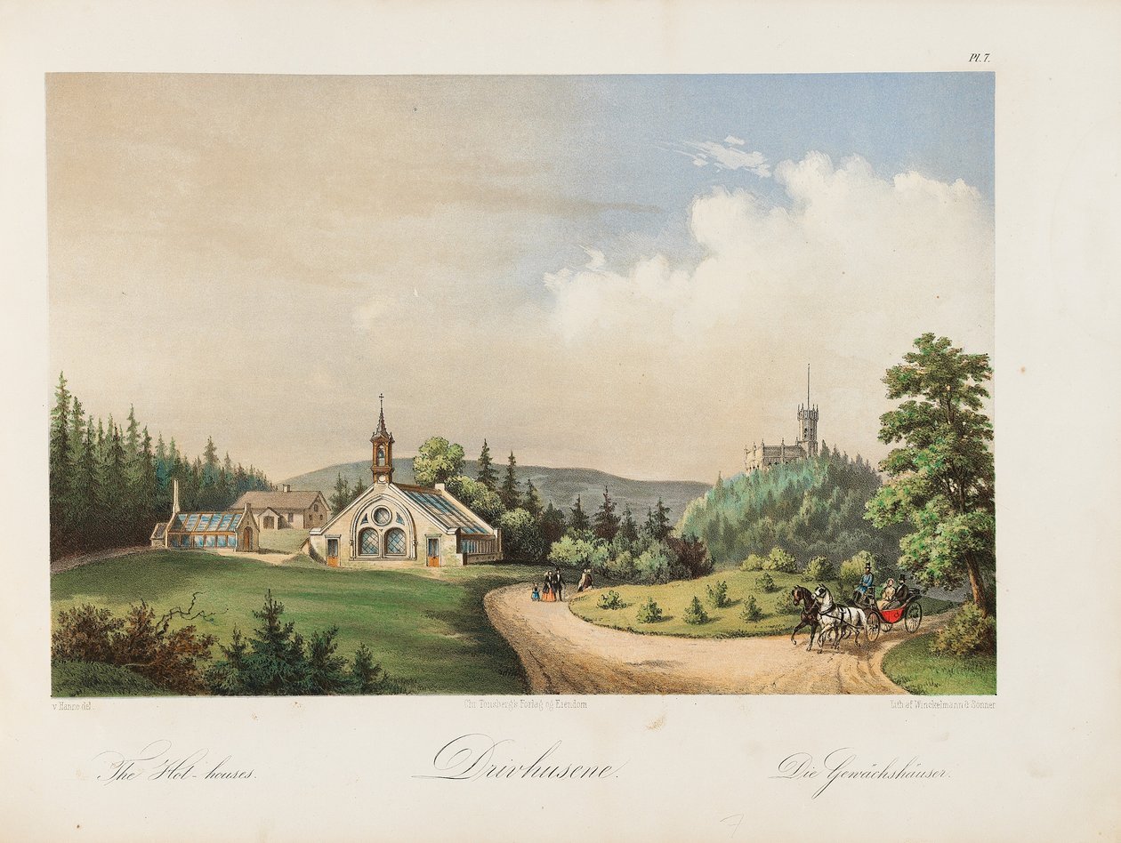 Oscarshal Hot-houses, 1852 od Wilhelm von Hanno