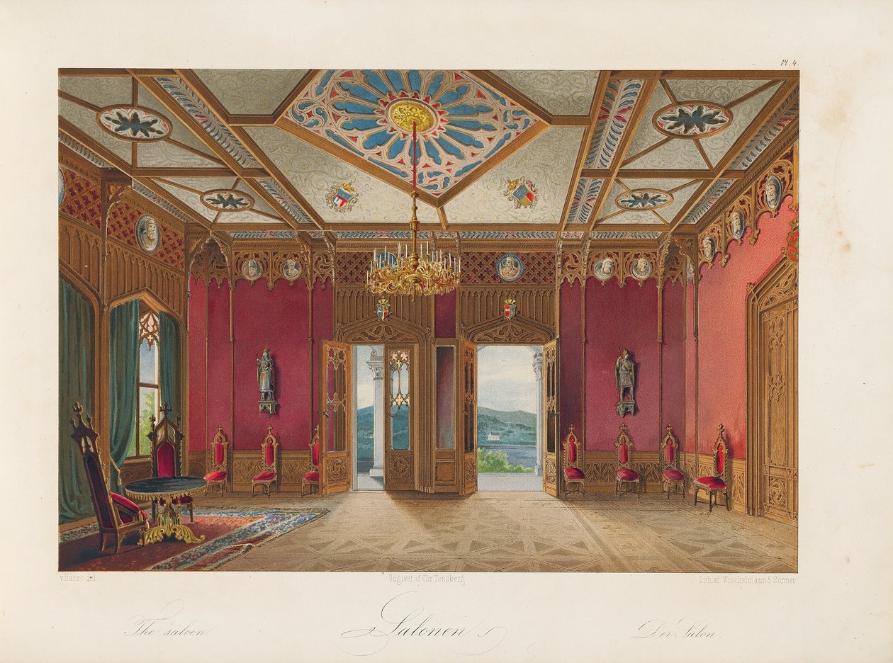Oscarshal Saloon, 1852 od Wilhelm von Hanno