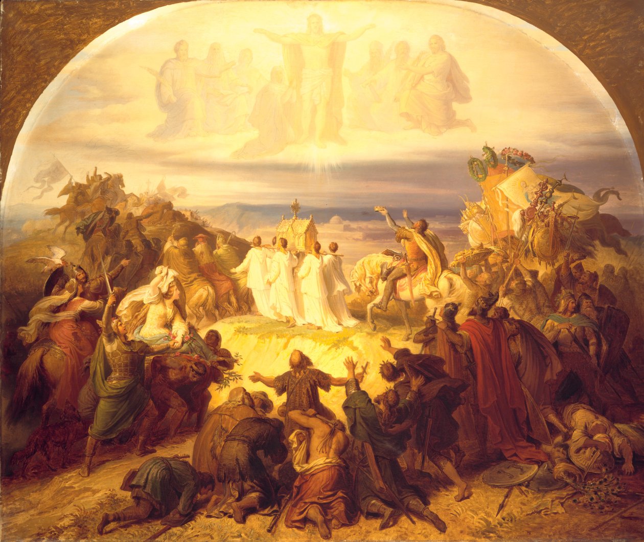Křižáci před Jeruzalémem. od Wilhelm von Kaulbach