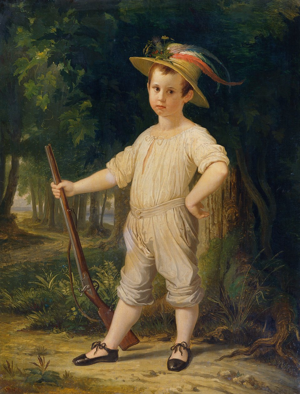 Malý farmář (The Little Hunter) od Wilhelm von Kaulbach