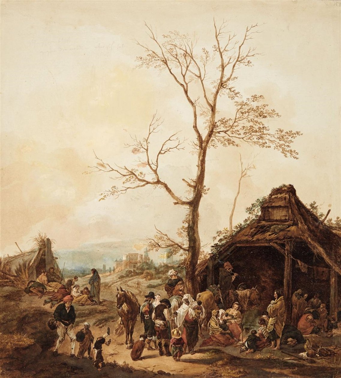 Žebrák u města od Wilhelm von Kobell