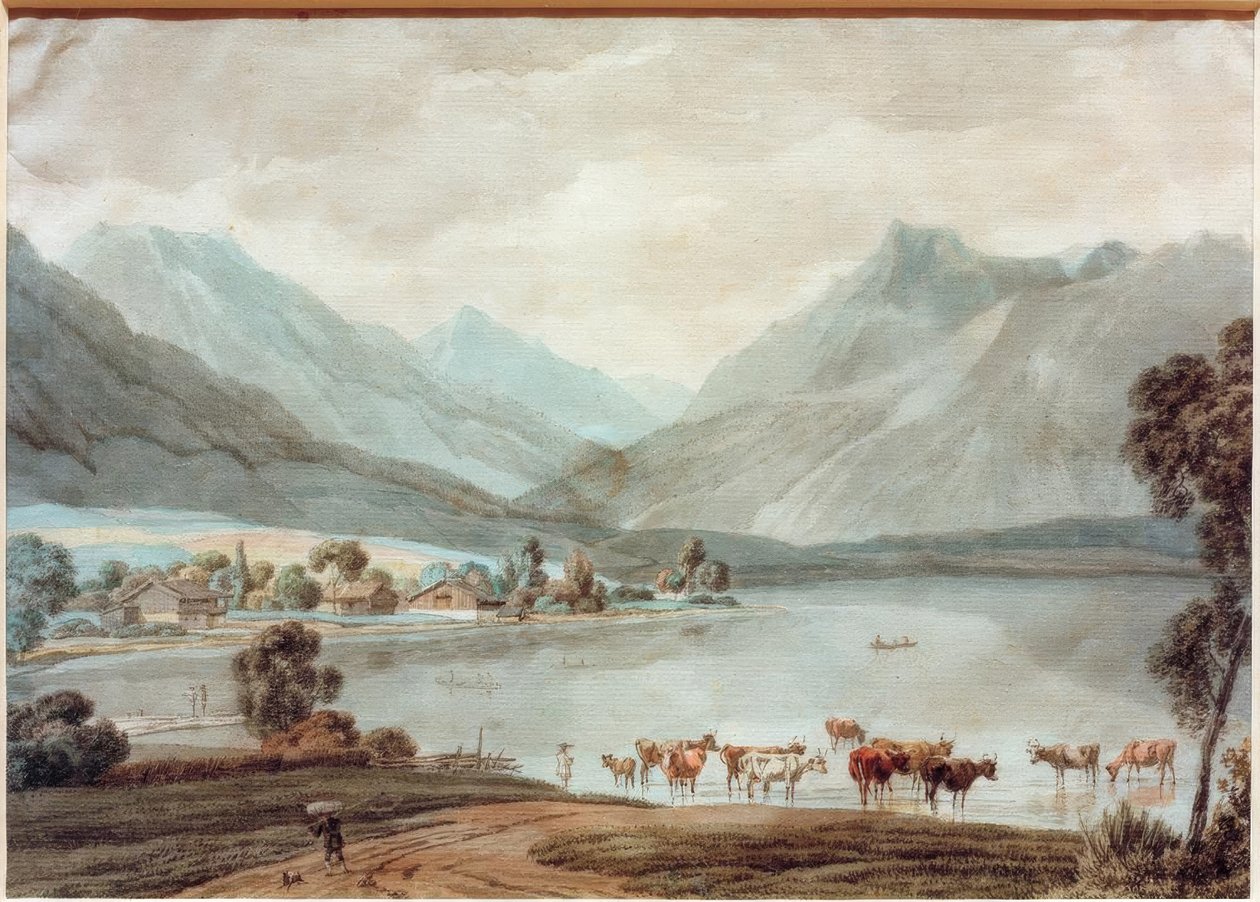 Jezero Schliersee od Wilhelm von Kobell
