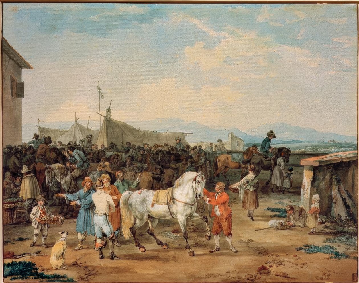 Koňský trh od Wilhelm von Kobell