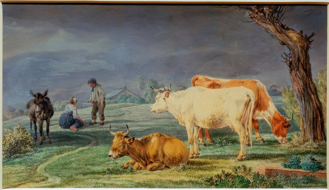 Krajina pastvin z bavorské vysočiny od Wilhelm von Kobell