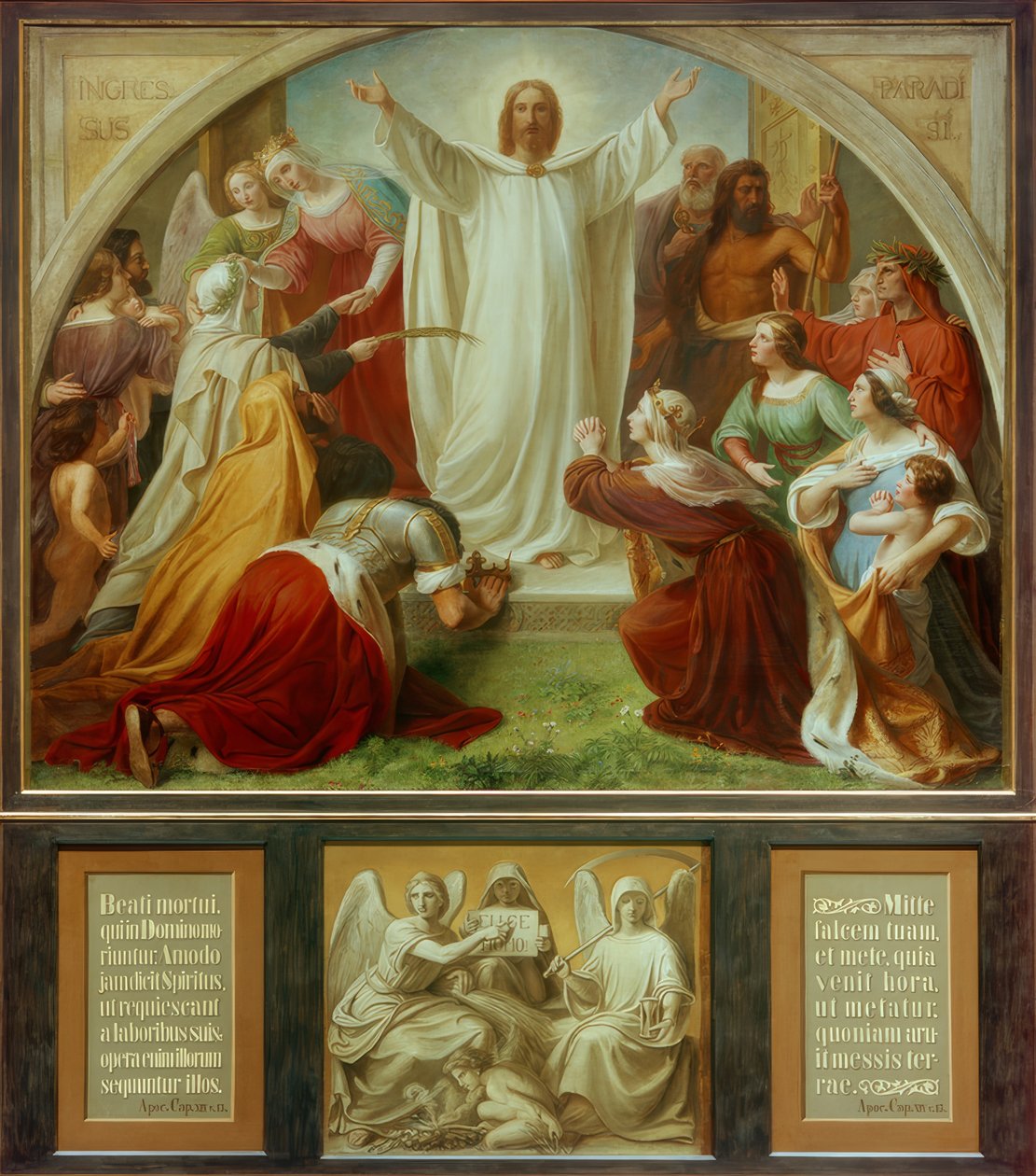 W. von Schadow, Ráj (nebe) / centrální panel, triptych, od Friedrich Wilhelm von Schadow